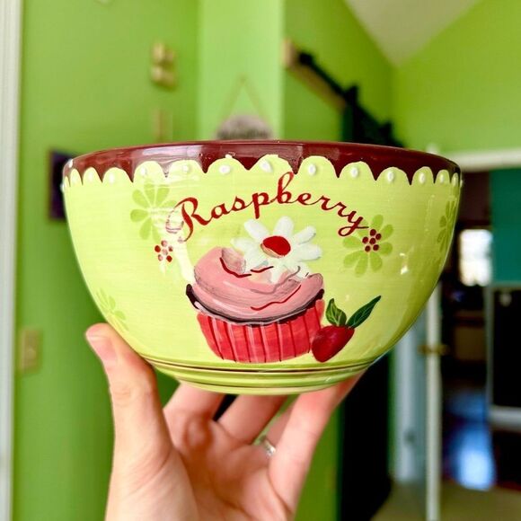 Other - Vintage Farmhouse Cottagecore Raspberry Cupcake Cute Bowl Home Kitchen Accent